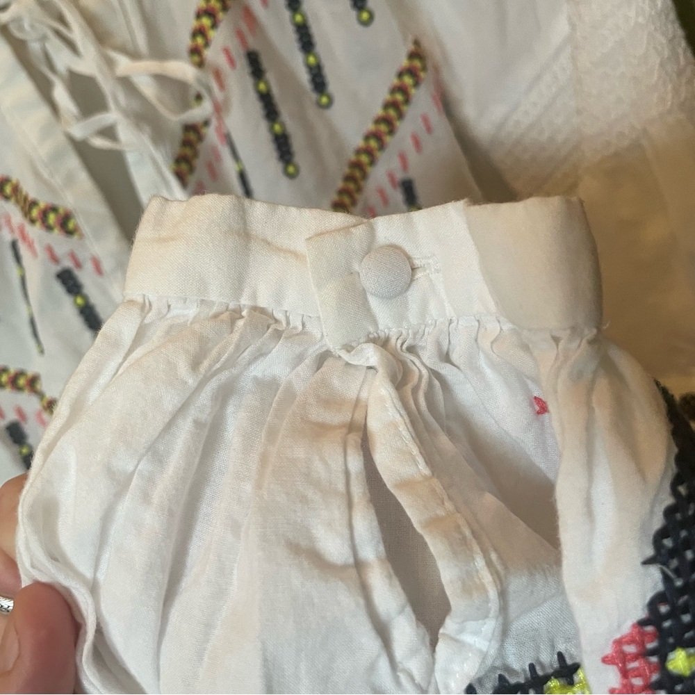 Tanya Taylor White Embroidered Boho Top - Picture 7 of 8